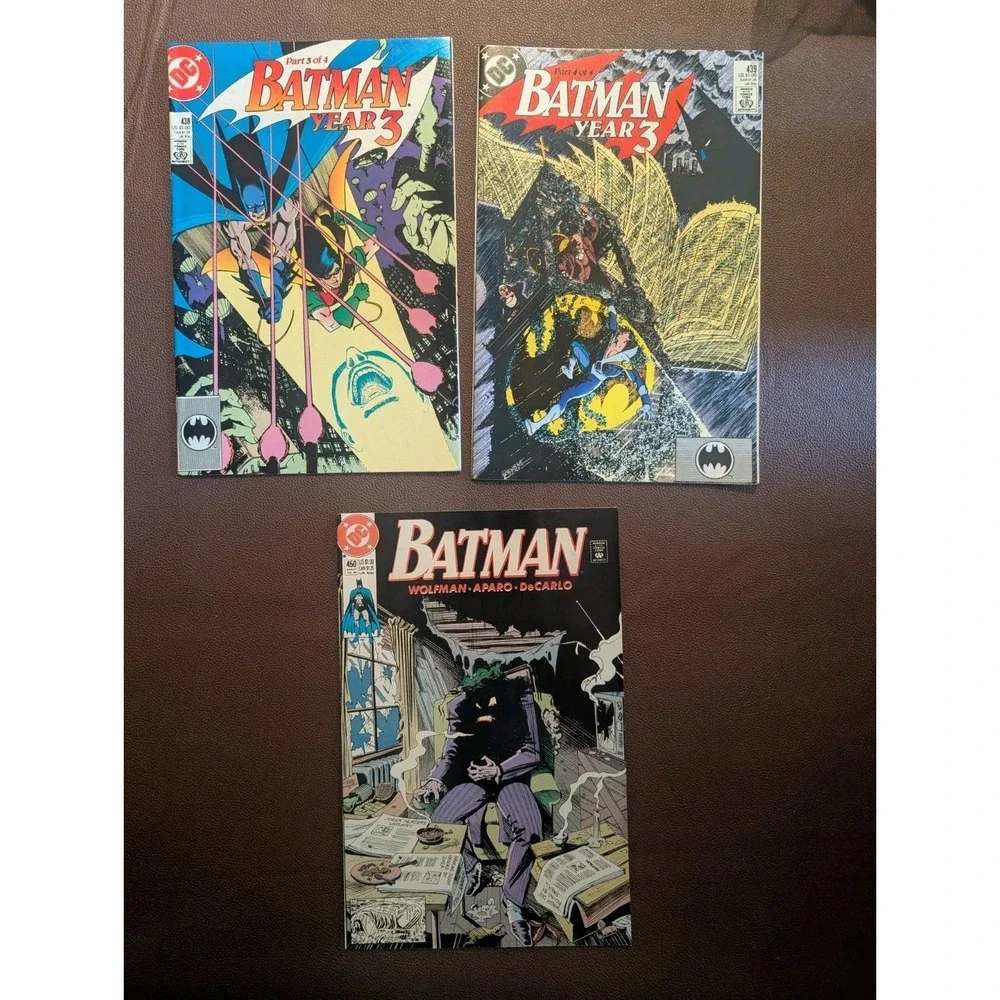 Batman #450 Joker Cover + Year 3 #438–439 (Parts‎ 3–4) DC Comics Lot